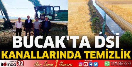Bucak'ta DSİ kanallarında temizlik