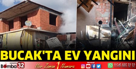 Bucak'ta ev yangını