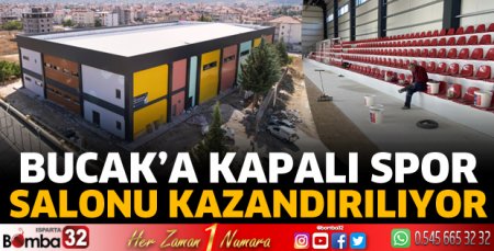 Bucak'ta kapalı spor salonu çalışmaları bitiyor