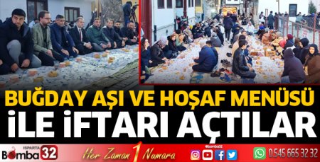 Buğday aşı ve hoşaf menüsüyle iftar açtılar 