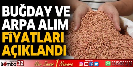 Buğday ve arpa alım fiyatları açıklandı 