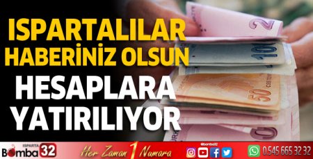Bugün itibariyle hesaplara yatırılıyor