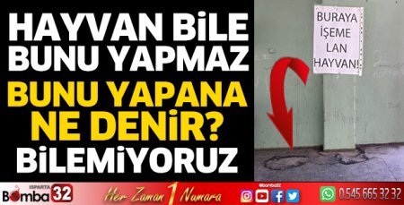 Bunu hayvan bile yapmaz