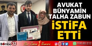 Bünyamin Talha Zabun istifa etti