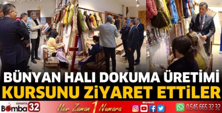 Bünyan Halı Dokuma Üretimi kursunu ziyaret ettiler
