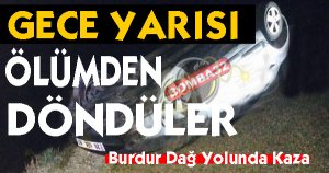 Burdur Dağ Yolunda Kaza