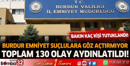 Burdur emniyeti suçlulara göz açtırmıyor