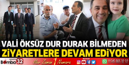 Burdur valisi ziyaretlerine devam ediyor