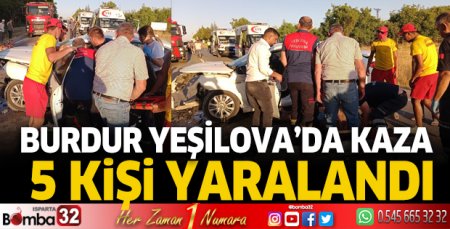 Burdur Yeşilova'da kaza