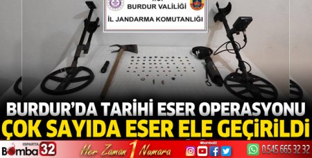 Burdur’da jandarmadan kaçak kazıya suçüstü