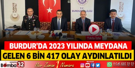 Burdur'da 2023 yılında meydana gelen 6 bin 417 olay aydınlatıldı