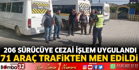 Burdur'da 206 sürücüye cezai işlem uygulandı
