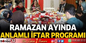 Burdur'da anlamlı iftar programı