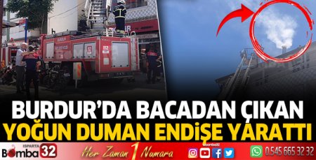 Burdur'da bacadan çıkan yoğun duman endişe yarattı