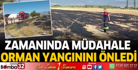 Burdur'da çıkan yangın kısa sürede söndürüldü