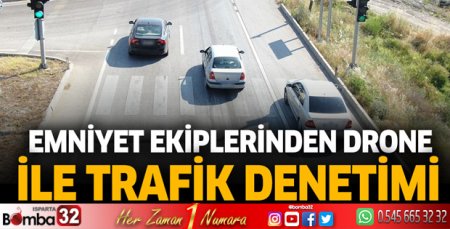Burdur'da emniyet ekiplerinden drone ile trafik eğitimi