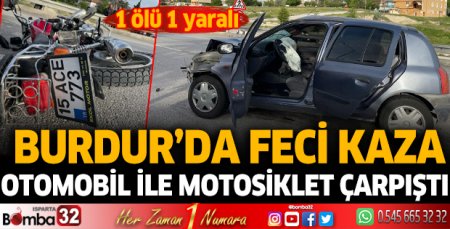 Burdur'da feci kaza