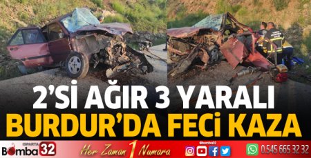 Burdur'da feci kaza