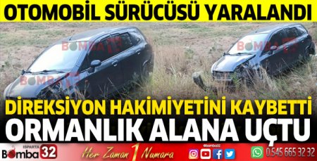 Burdur'da kaza Ormanlık alana uçtu