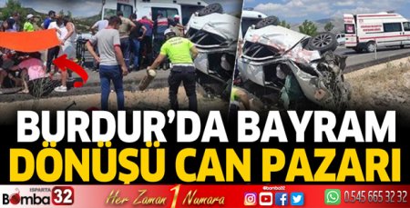 Burdur'da kazada 5 kişi yaralandı
