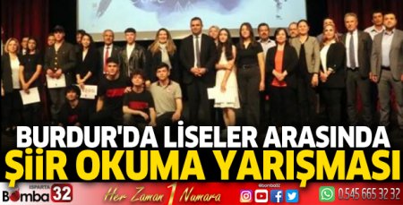 Burdur'da liseler arasında şiir okuma yarışması