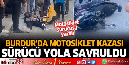 Burdur'da motosiklet kazası 1 yaralı