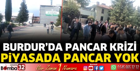 Burdur'da pancar krizi 