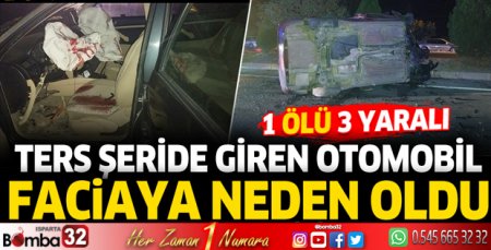 Burdur'da ters şeride giren otomobil faciaya neden oldu!