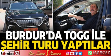 Burdur'da TOGG ile şehir turu yaptılar