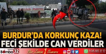 Burdur'da trafik kazası! 2 kişi hayatını kaybetti