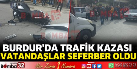 Burdur'da trafik kazası