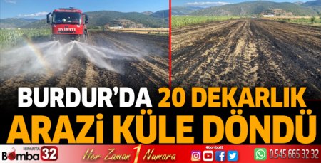 Burdur'da yangın