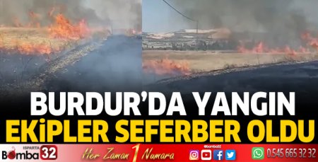 Burdur'da yangın
