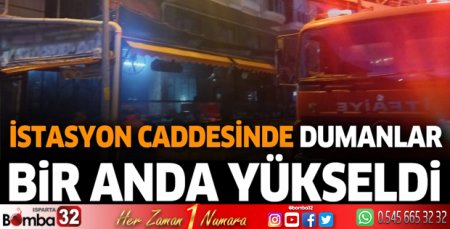 Burdur'un İstasyon Caddesi'nde dumanlar bir anda yükseldi