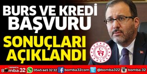 BURS VE KREDİ BAŞVURU SONUÇLARI AÇIKLANDI