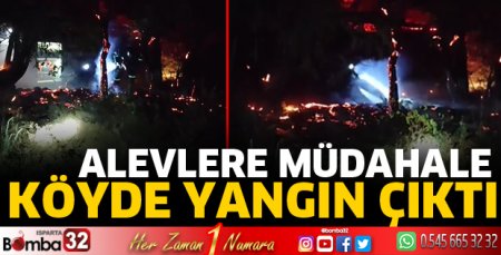 Büyükhacılar Köyü'nde yangın