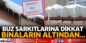 Buz sarkıtları tehlike saçıyor