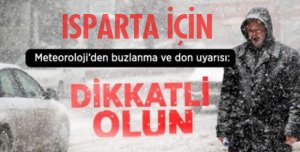BUZLANMA VE DON UYARISI!