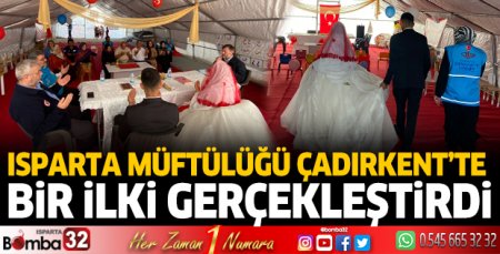 Çadırkentte ilk nikah kıyıldı
