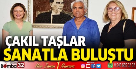 Çakıl taşlar sanatla buluştu