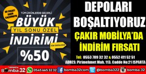 ÇAKIR MOBİLYA’DA İNDİRİM FIRSATI DEPOLARI BOŞALTIYORUZ