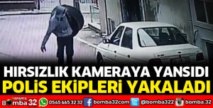 ÇALDIĞI KAZANLA KAMERALARA YAKALANDI