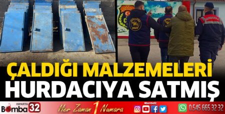 Çaldığı malzemeleri hurdacıya satmış 