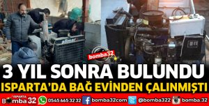 ÇALINAN JENERATÖR 3 YIL SONRA BULUNDU