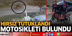 Çalınan motosiklet bulundu