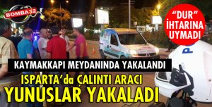 ÇALINTI ARACI YUNUSLAR YAKALADI