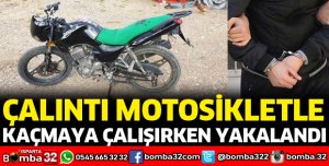 ÇALINTI MOTOSİKLETLE KAÇMAYA ÇALIŞIRKEN YAKALANDI