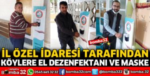 CAMİLERE EL DEZENFEKTANI VE MASKE DAĞITILDI