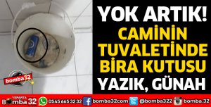 CAMİNİN TUVALETİNDE BİRA KUTUSU BÜYÜK TEPKİ TOPLADI