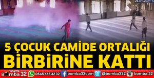 CAMİYE GİREN 5 ÇOCUK ORTALIĞI BİRBİRİNE KATTI
